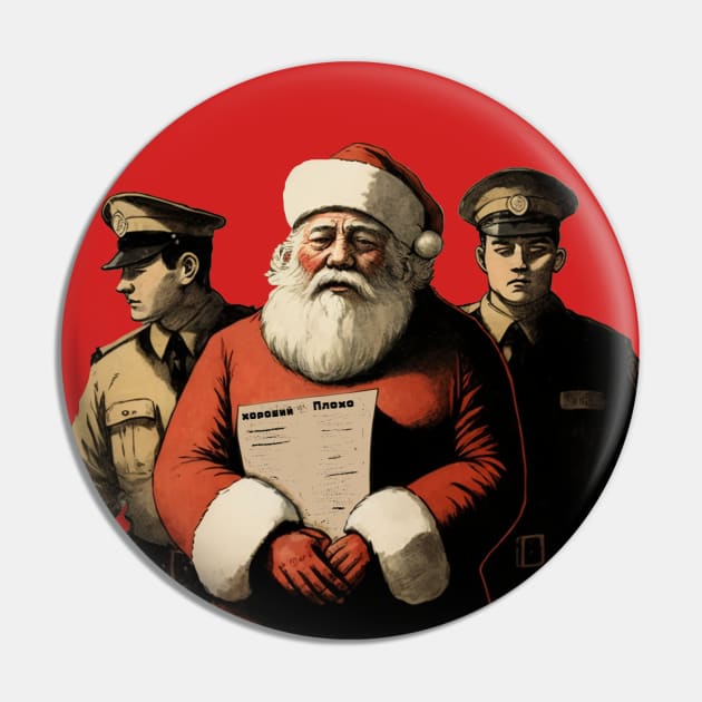 Santa In Custody Pin by The Symbol Monger