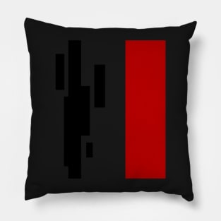 ABSTRACT RED BLACK Pillow