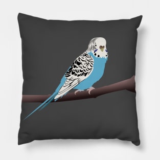 Blue Budgie Pillow