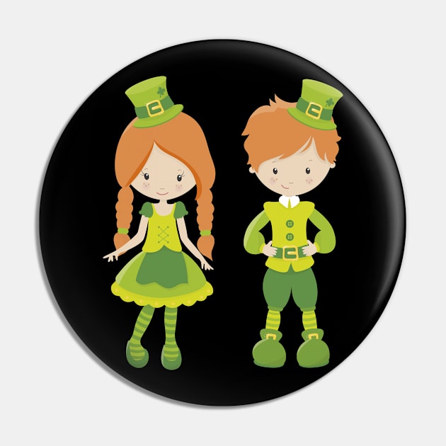 St. Patrick's Day girl and boy Pin by BK55