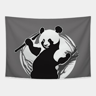 Pandas Shadow Silhouette Anime Style Collection No. 64 Tapestry