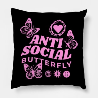 Anti Social Butterfly Pillow