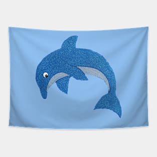 Sparkle Jumping Blue Dolphin Tapestry