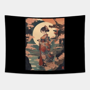Japanese moon princess Tapestry