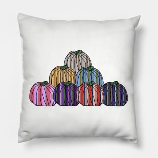 Colored Stripes Pumpkin Pile Pillow