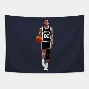 Sean Elliott Pixel Dribble Tapestry