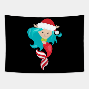 Christmas Mermaid Tapestry