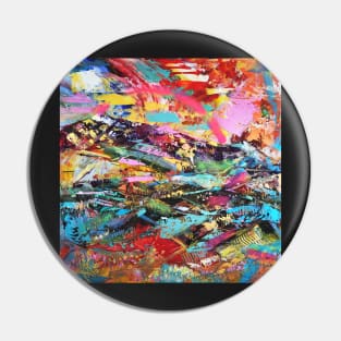 Rainbow Abstract Landscape 286 Pin