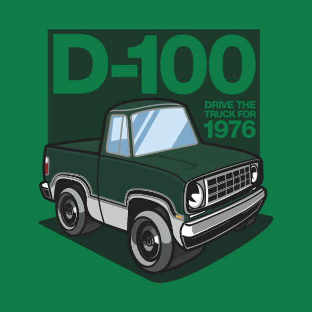 Discover D100 - 1976 White-Base (Dark Green Iridescent) - D100 - T-Shirt