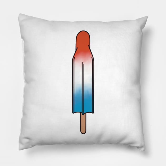 Watercolor Rocket Pop Popsicle Pillow by murialbezanson