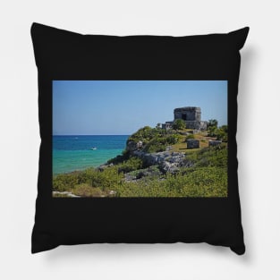 Tulum Mexico Tulum Ruins Ruins on the Ocean Pillow