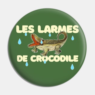 Les Larmes De Crocodile // French Vintage Illustration Design Pin