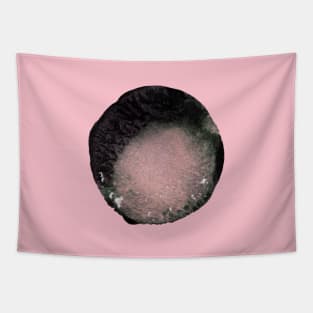 Hand-painted watercolor texture. Simple pink-black round abstract  background with drops, smears, stripes and stains isolated on white. Design for the fabric, background, wallpaper, cover. Tapestry