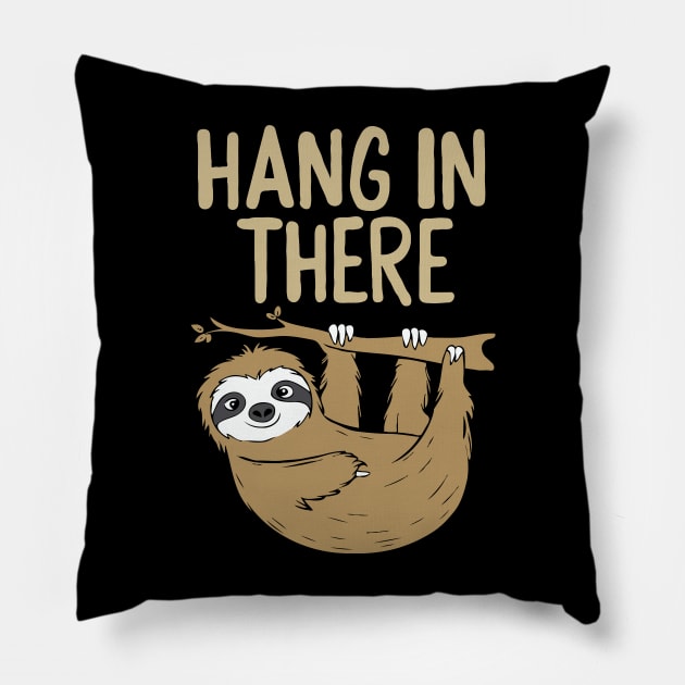 Hang In There. Sloth Pillow by Chrislkf