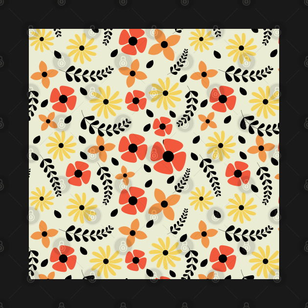 Flower and leaves pattern by zaiynabhw