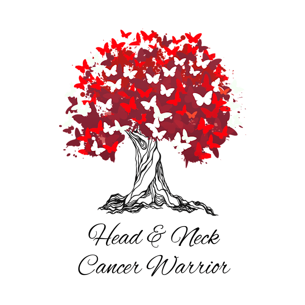 Head & Neck Cancer Warrior Tree Hope Gifts by MerchAndrey