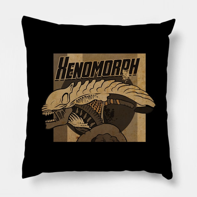 Vintage Xenomorph Enterprise Pillow by CTShirts