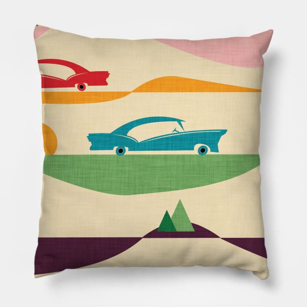 50s Road Trip Pillow by bruxamagica