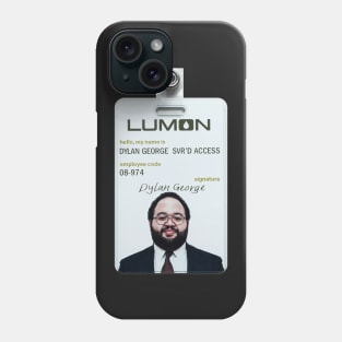 Severance series lumon industries DYLAN GEORGE Badge fan works graphic design by ironpalette Phone Case