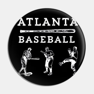 Classic Atlanta Baseball Fan Pin