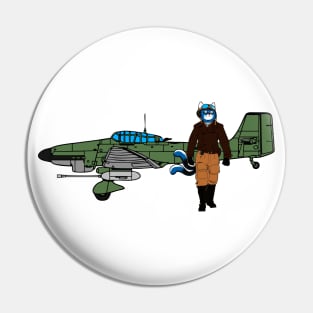 Two Tailed Tom Ju-87 Pilot Poster Pin