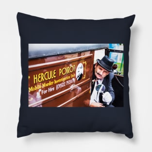 Hercule Poirot Murder Investigation Unit Pillow