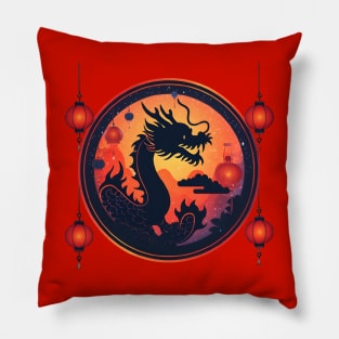 Dragon Festival: Lunar Celebration, Festive Art, and Asian Traditions Pillow