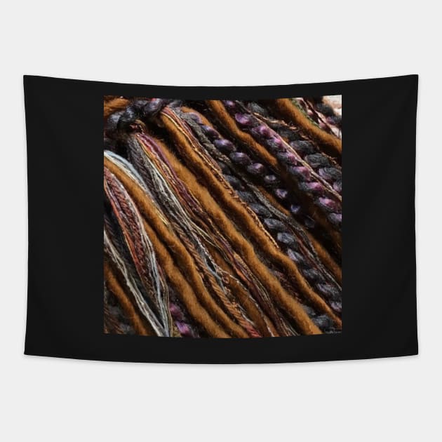 Knitter 2, Wool Scarf Fringe Tapestry by djrunnels