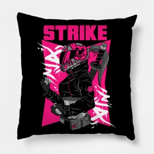 Ninja Warrior Girl Strike Pillow