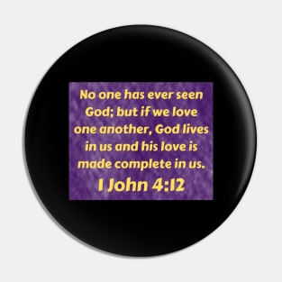 Bible Verse 1 John 4:12 Pin