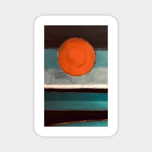 seascape with red sun Magnet