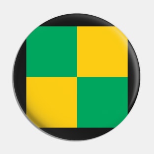 Norwich City Green and Yellow Checkered Fan Flag Pin