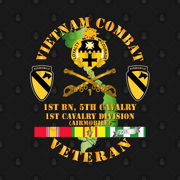 Vietnam Combat Cavalry Veteran w 1st Bn 5th Cav DUI - 1st Cav Div by twix123844