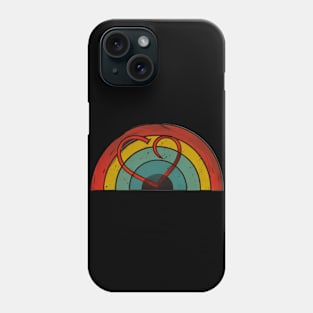 Rainbow loveheart red and green Phone Case