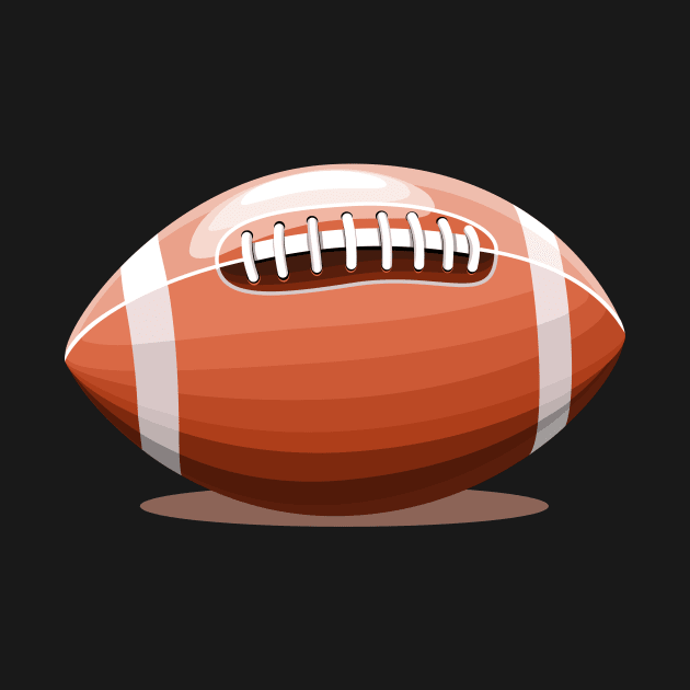 American football ball by Maria Zavoychinskiy 