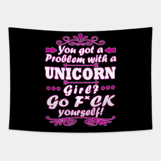 Unicorn faloon glitter Einhorn Girls Tapestry