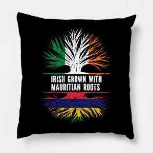 Irish Grown With Mauritian Roots Ireland Flag Pillow