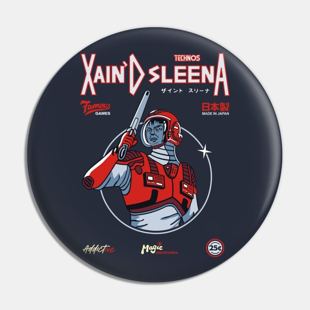 Xain'D Sleena Retro Arcade Vintage Gaming Pin by wearableitems