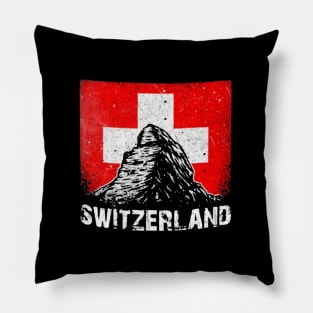 Switzerland Mountain flag Pillow