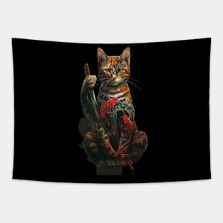 Cat Ninja Saga Agile Assassin Tapestry