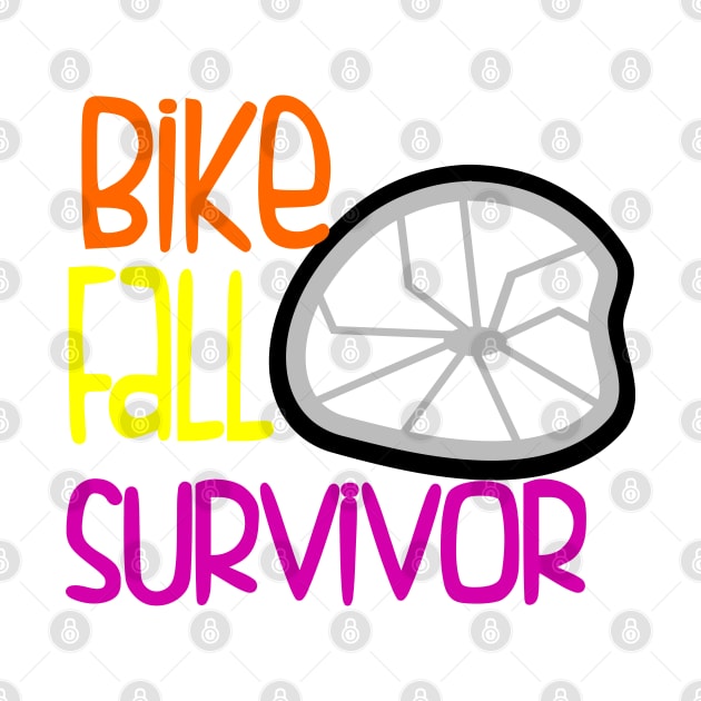 Bike Fall Survivor Funny Bike Crash Bicycle Motorbike Joke Two-Wheel Warrior T-Shirt: Bike & Motorbike Fall Survivor Tee for Riders | Funny Cycling & Biking Gift by sillyindustries