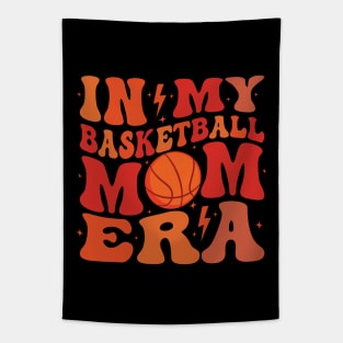 In My Basketball Mom Era Cute Groovy Basketball Mothers Day Tapestry