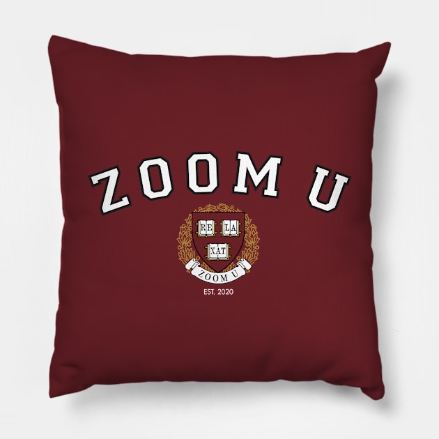 Zoom University Pillow by stickerfule