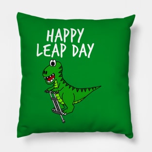 Happy Leap Day T-Rex Dinosaur 29 Feb 2024 Pillow