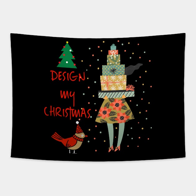 Design My Christmas, Architect Gift, Christmas Gift, Designer Gift Tapestry by Style Conscious