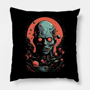 Cosmic Horror Space Zombie Alien Pillow