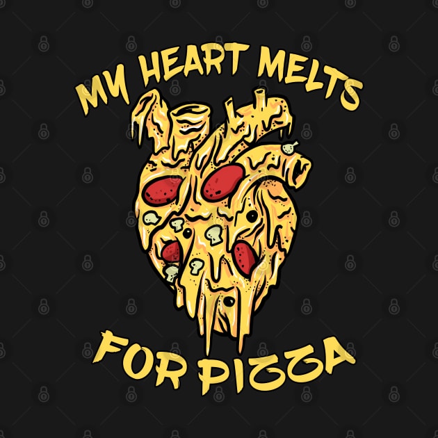 My Heart Melts For Pizza by Shawnsonart