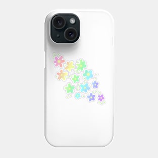 Whimsical Pastel Rainbow Flowers Phone Case