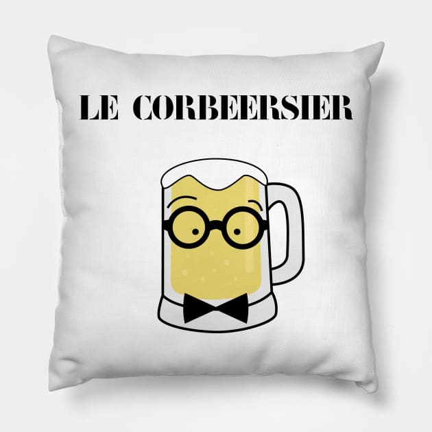 Le Corbusier beer Pillow by CharlieDF
