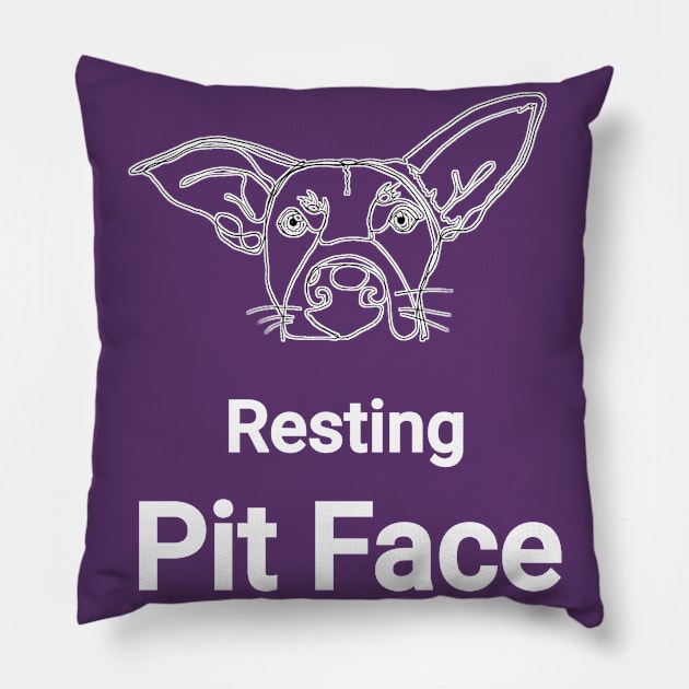 Vintage resting pit face dog Pillow by FouadBelbachir46